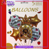 5pcs/set Pineapple Foil Balloons For Fruit Theme Party Decoration and Celebration