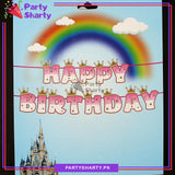 Royal Prince / Princess Crown Theme Happy Birthday Card Banner For Birthday Decoration and Celebration