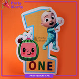 Numeric 1 Thermocol Standee For Cocomelon Theme Based First Birthday Celebration and Party Decoration