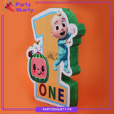 Numeric 1 Thermocol Standee For Cocomelon Theme Based First Birthday Celebration and Party Decoration