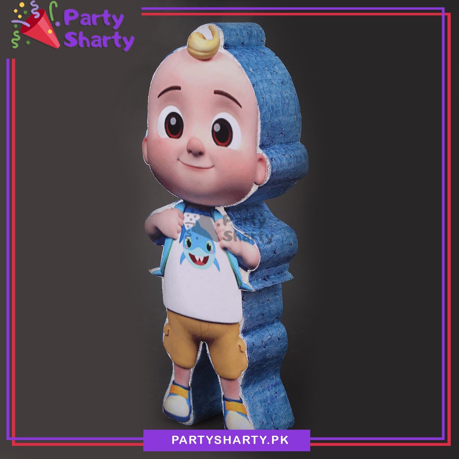 D-2 JJ Boy Thermocol Standee For Cocomelon Theme Based Celebration and Party Decoration