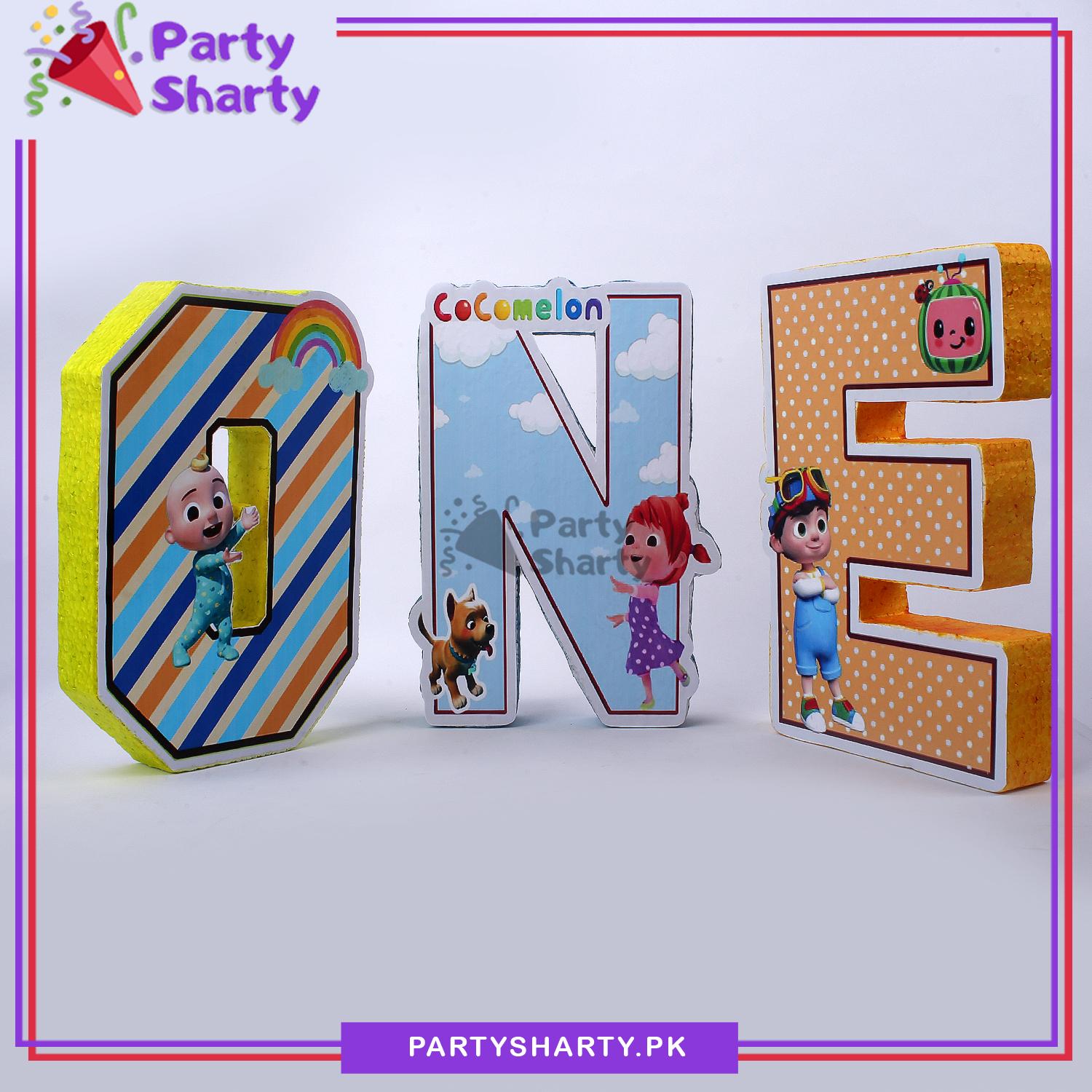 ONE Thermocol Standee For Cocomelon Theme Based First Birthday Celebration and Decoration