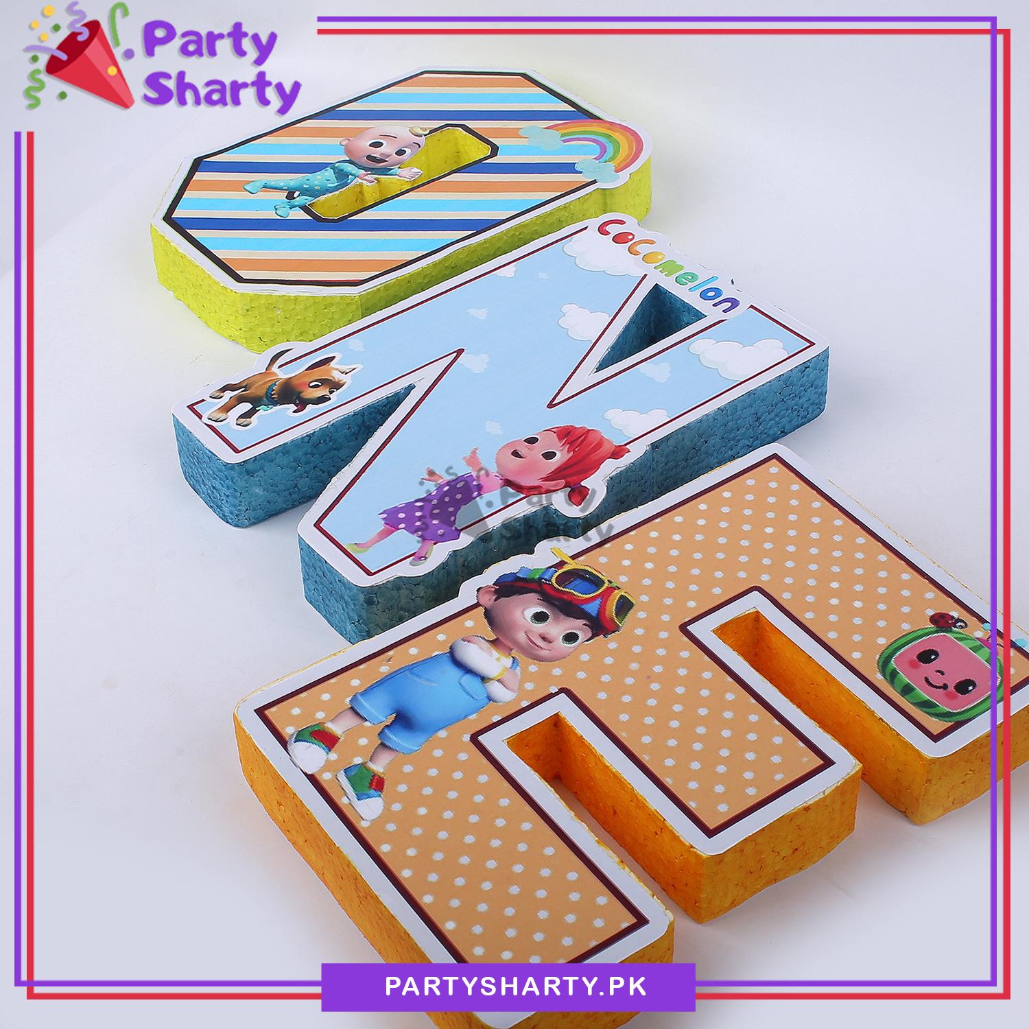 ONE Thermocol Standee For Cocomelon Theme Based First Birthday Celebration and Decoration