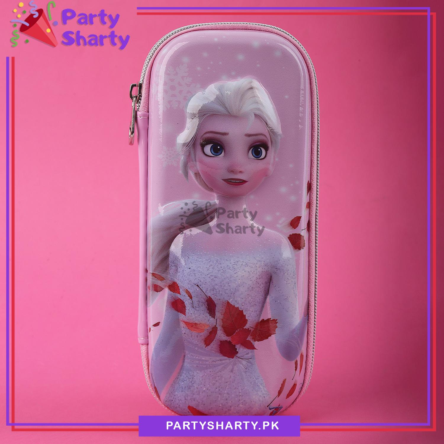Frozen Elsa Theme Zip Pouch / Pencil Box for Birthday Gift and School Going Kids