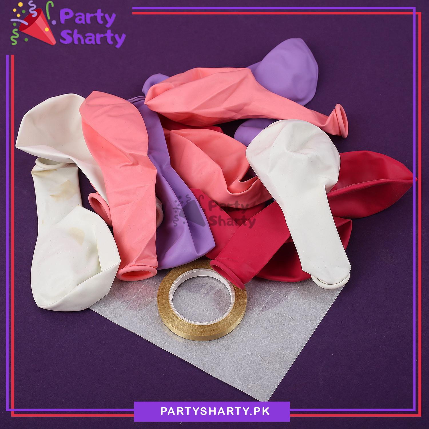 Happy Birthday Pink Paw Patrol Theme Set for Theme Based Birthday Decoration and Celebration