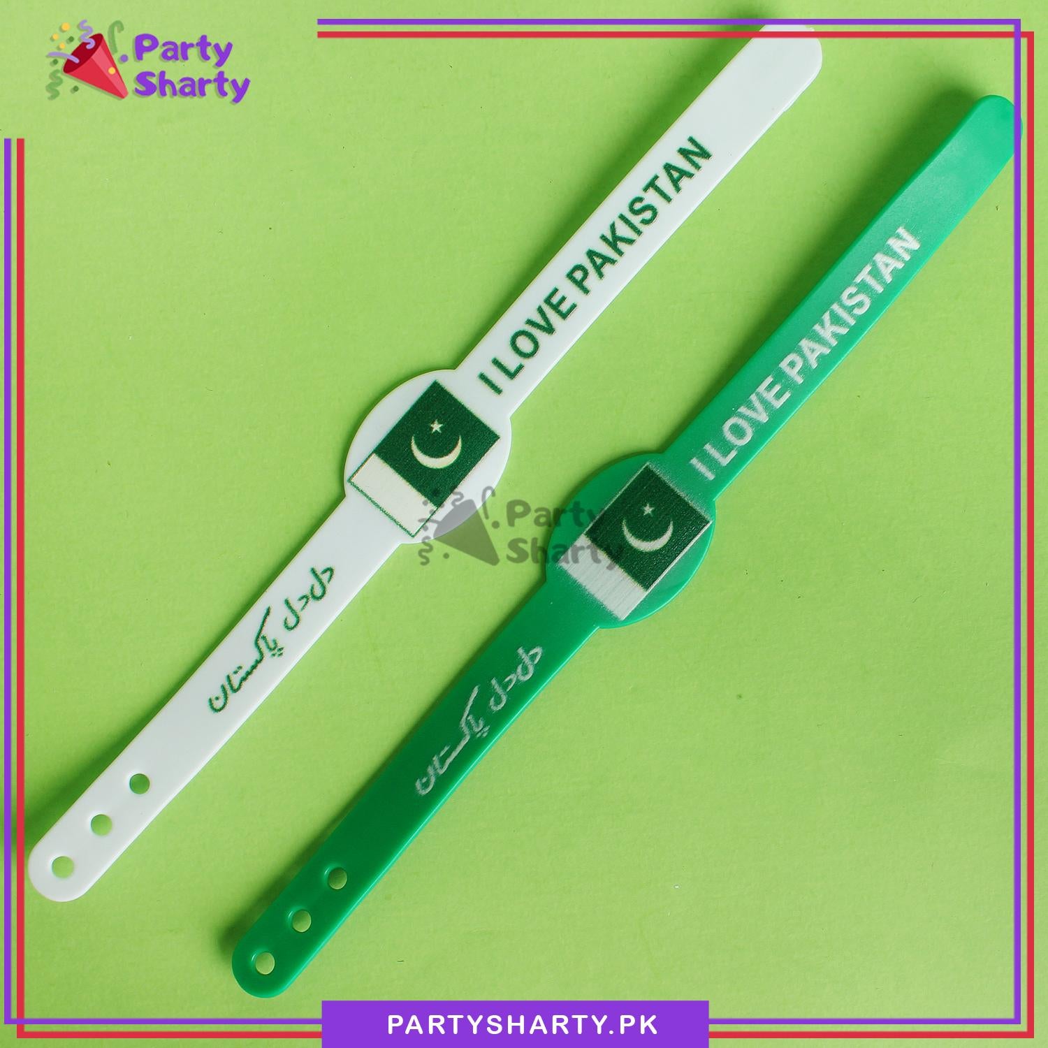 14th August Pakistan Flag Hand Band For Independence Day Celebration