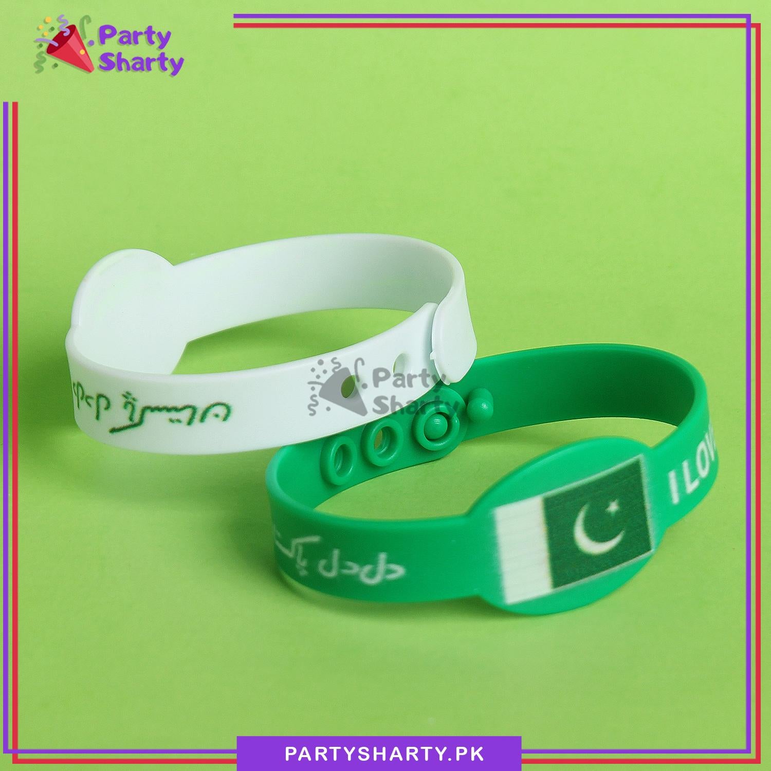 14th August Pakistan Flag Hand Band For Independence Day Celebration