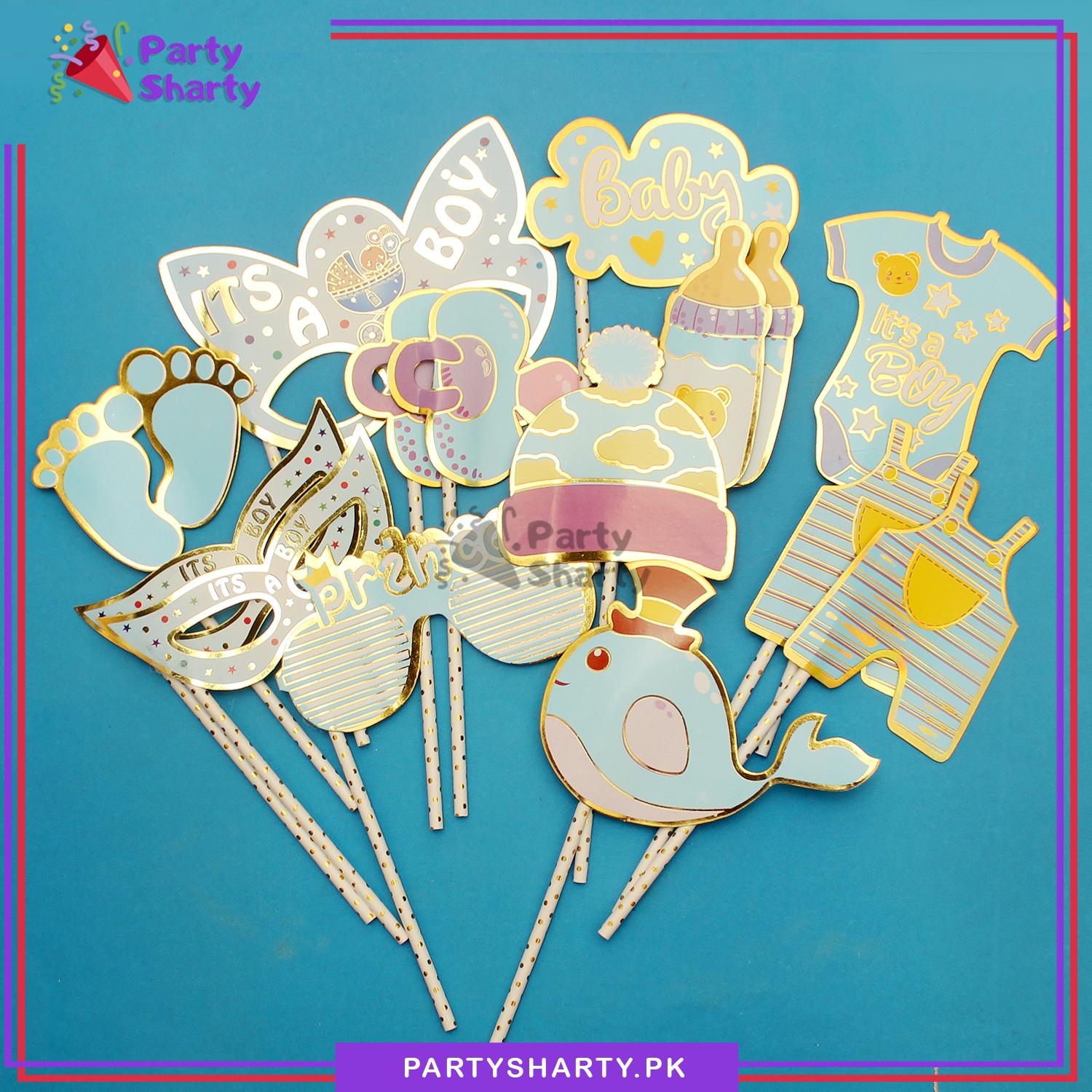 It's a Boy / Girl Theme Photo Booth Props For Gender Reveal, Welcome Baby or Baby Shower Party Celebration and Decoration