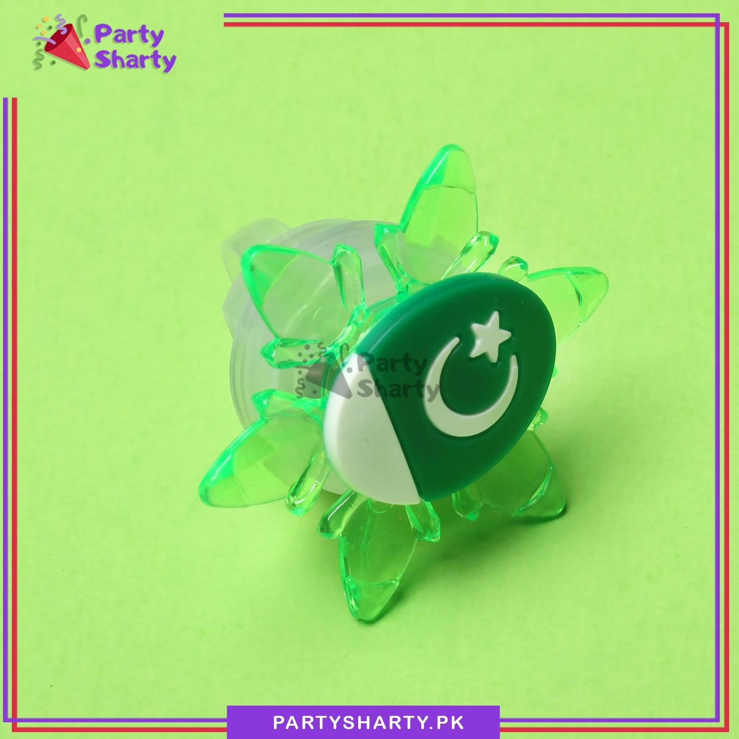 14th August Pakistan Flag Multi Color LED Ring For Independence Day Celebration