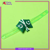 14th August Pakistan Flag Multi Color LED Hand Band For Independence Day Celebration