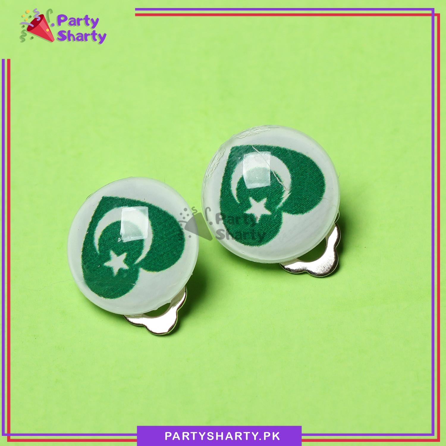 Beautiful Heart Shaped Flag Printed Earrings For Independence Day Celebration