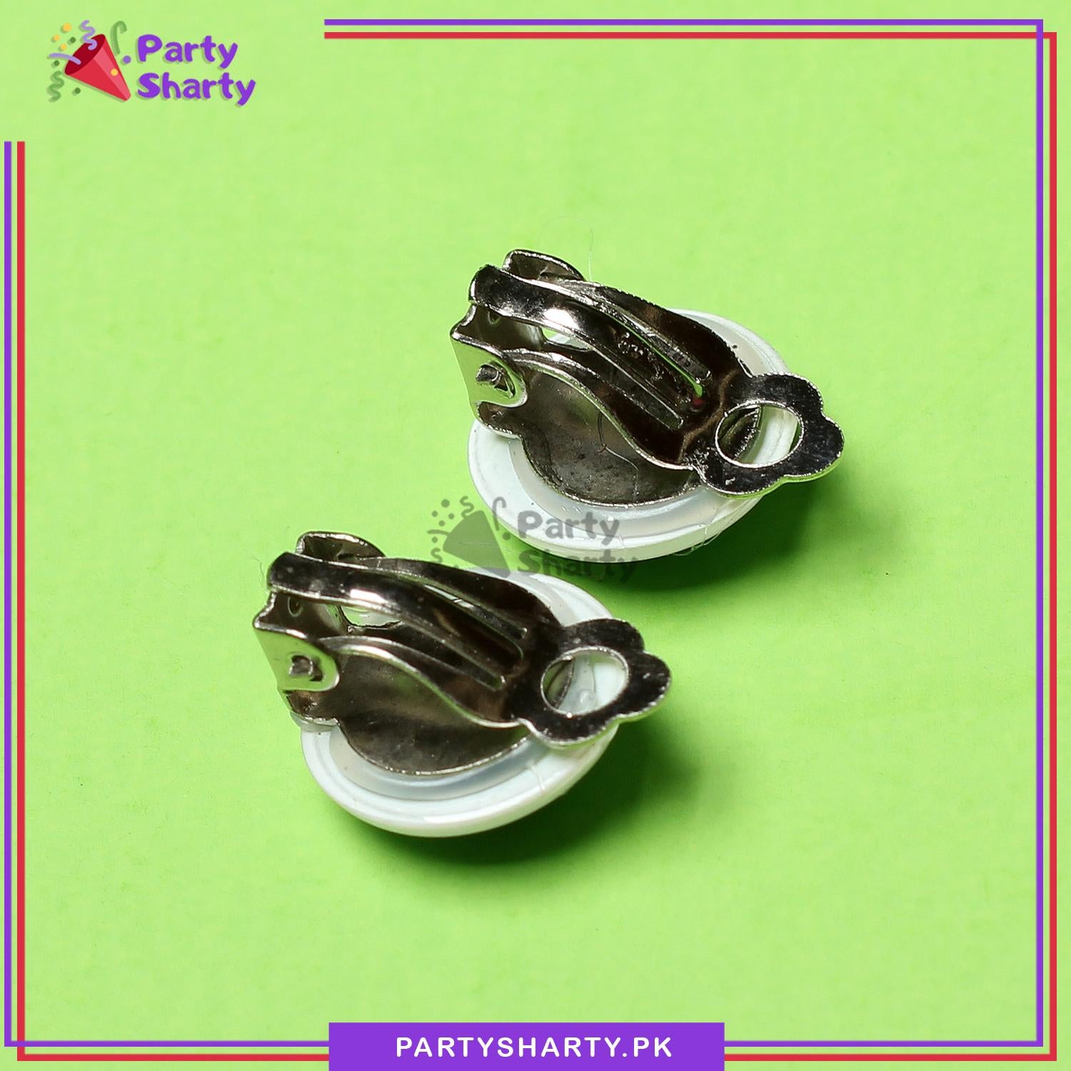 Beautiful Heart Shaped Flag Printed Earrings For Independence Day Celebration