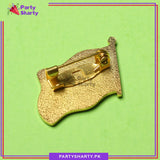 14th August Pakistan Day Royal Flag Shaped Badge for Pakistan Independence Day Celebration