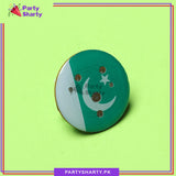 14th August Pakistan Day Flag Round Shaped Multi Color LED Badge for Pakistan Independence Day Celebration