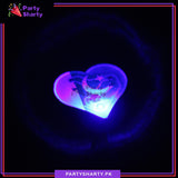 14th August Pakistan Day Flag Heart Shaped Multi Color LED Badge for Pakistan Independence Day Celebration