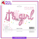 It's A Boy / Girl Scripted Foil Balloon Banner For Baby Shower, Welcome Baby and Gender Reveal Decoration and Celebrations