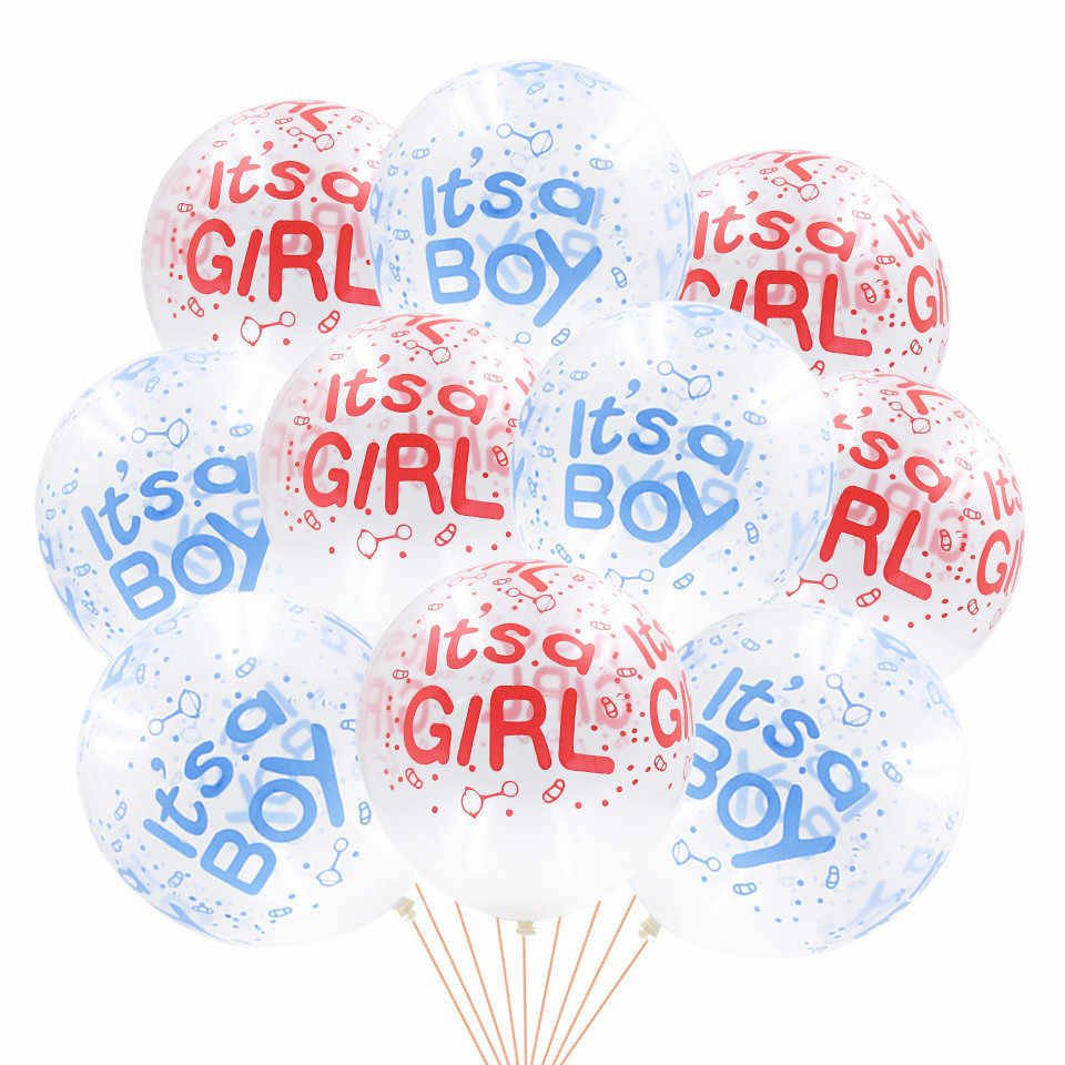 Printed Its a Girl / Its a Boy Transparent Latex Balloons for Baby Shower, Welcome Baby, Gender Reveal Decoration and Celebration