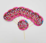 Lol Doll Theme Cup Cake Topper for Lol Doll Birthday Theme Party and Decoration