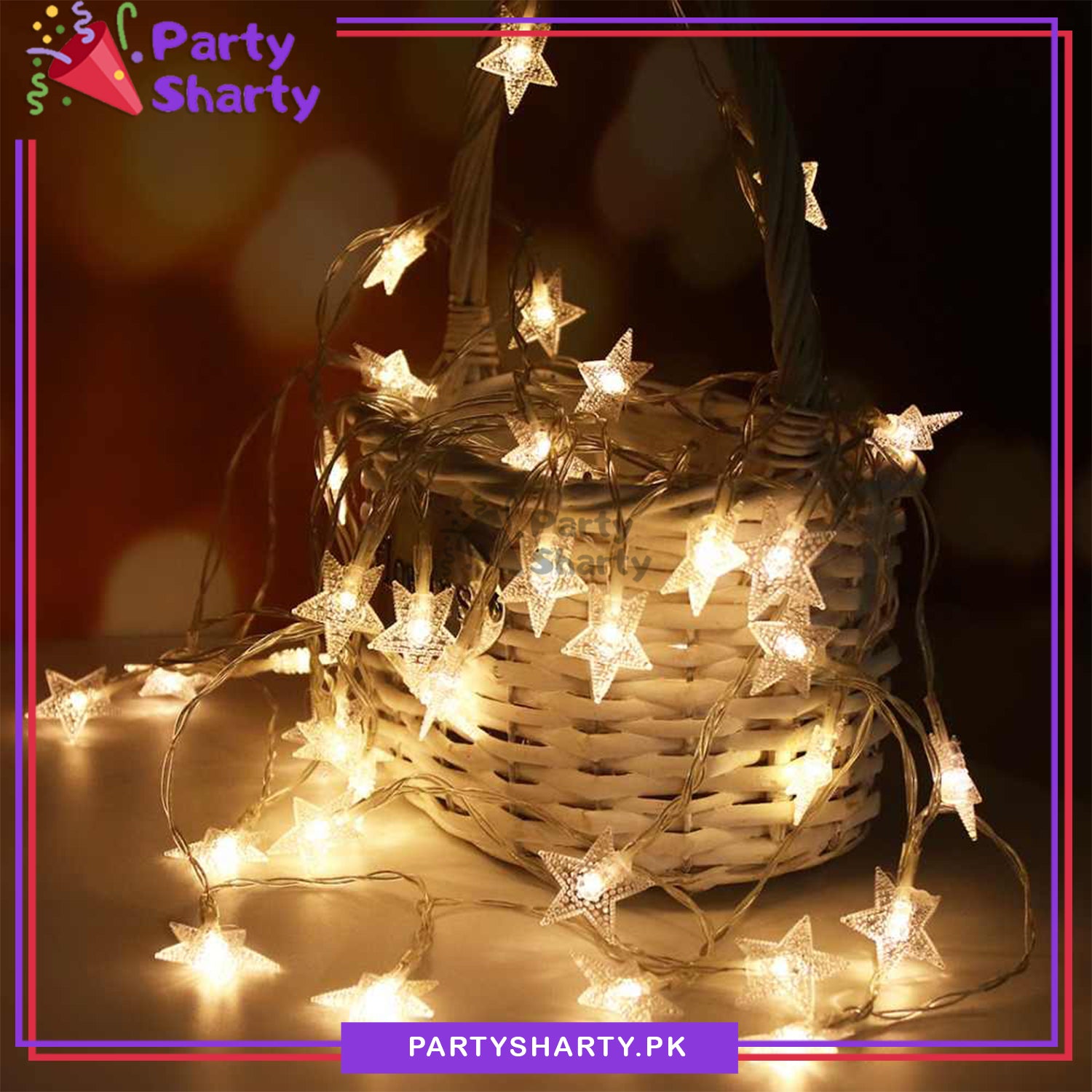 LED Star Fairy Light Battery Operated 20 Stars String Light For Room and Party Decoration