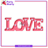 LOVE LED Marquee Lights LED Plastic Light Up Sign For Valentine Anniversary Night Light Wedding Birthday Party Decoration