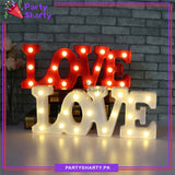LOVE LED Marquee Lights LED Plastic Light Up Sign For Valentine Anniversary Night Light Wedding Birthday Party Decoration