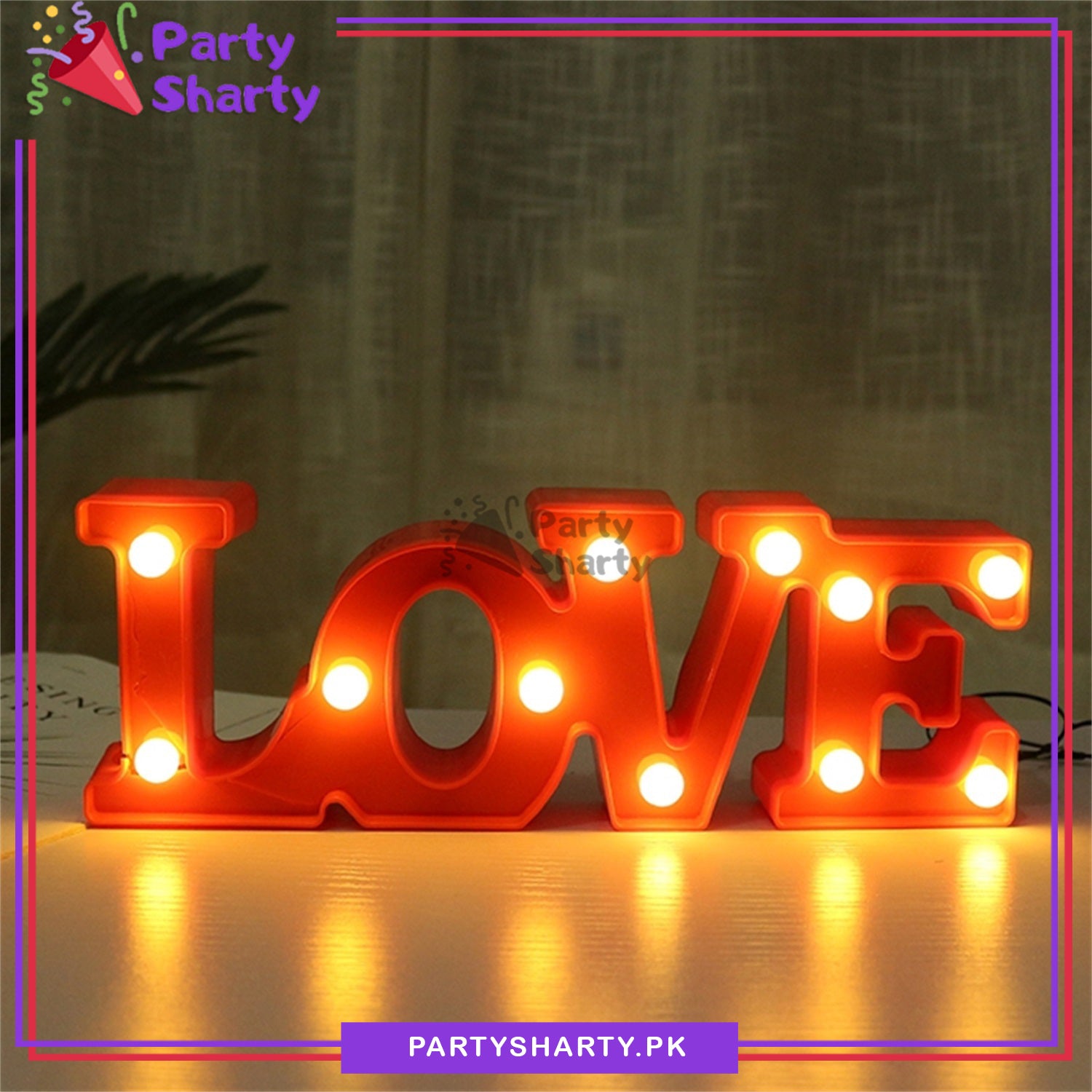 LOVE LED Marquee Lights LED Plastic Light Up Sign For Valentine Anniversary Night Light Wedding Birthday Party Decoration