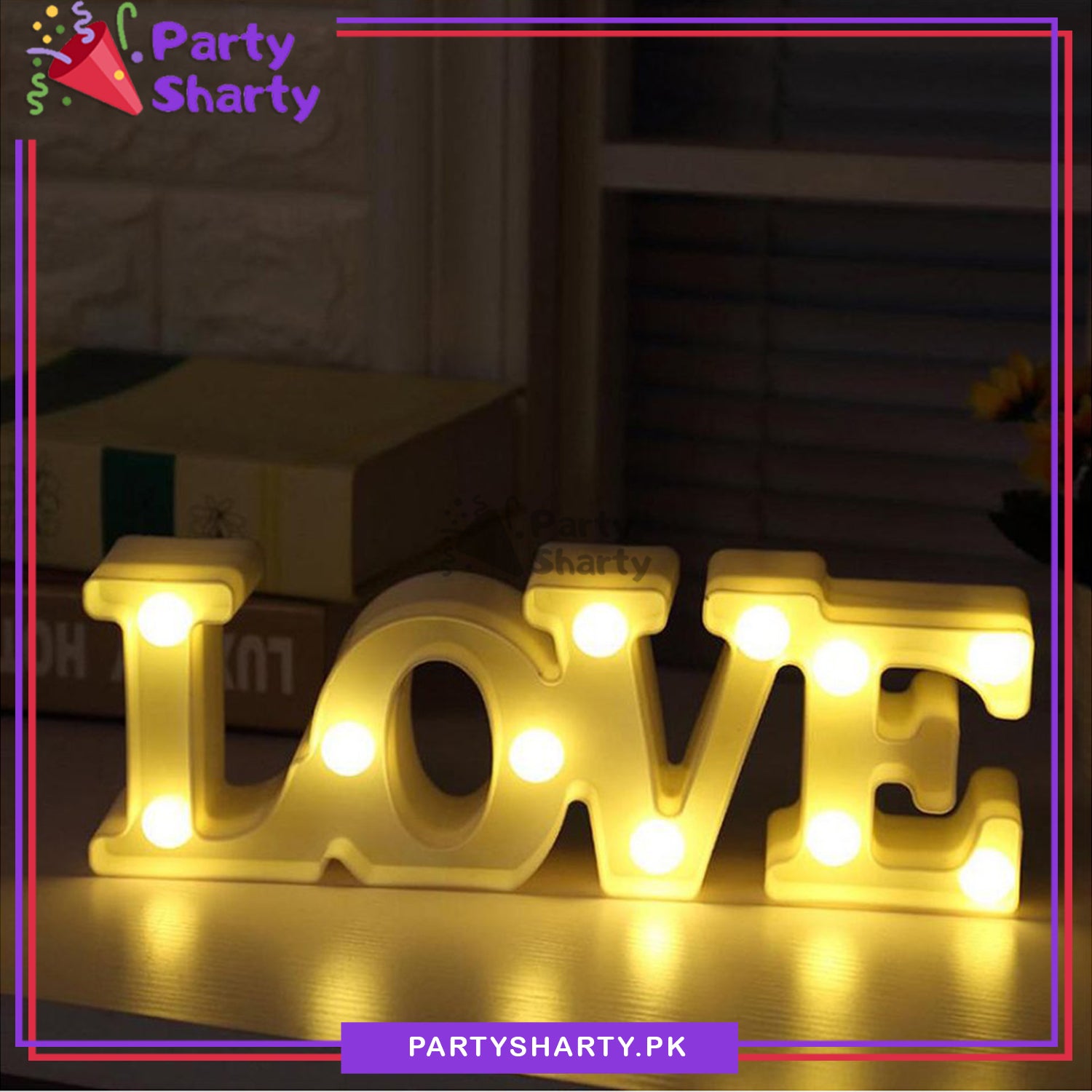 Sign　For　Sharty　Marquee　Up　–　Lights　Annive　LED　Plastic　Valentine　Light　Party　LOVE　LED