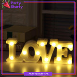 LOVE LED Marquee Lights LED Plastic Light Up Sign For Valentine Anniversary Night Light Wedding Birthday Party Decoration