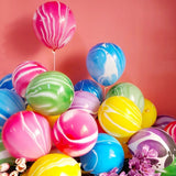 Marble / Agate Balloons Tie Dye Latex Balloons Multi Colors Marble Tie Dye Swirl Party Balloons For Party Decoration and Celebration