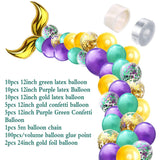 44 Pcs Mermaid Tail Balloon Arch Kit Set For Mermaid Theme Decoration and Celebration