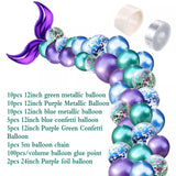 44 Pcs Mermaid Tail Balloon Arch Kit Set For Mermaid Theme Decoration and Celebration