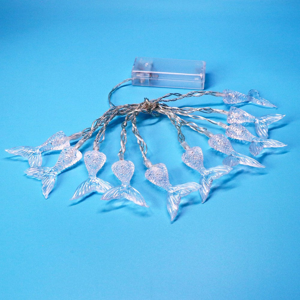 Mermaid Tail Shaped Crystal String Lights For Mermaid Theme Decoration