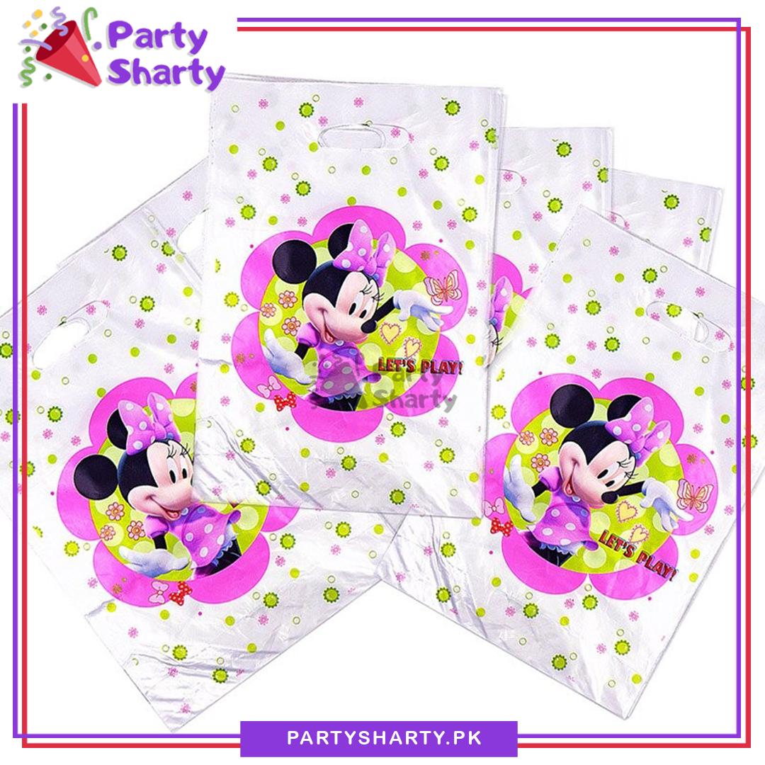 Minnie Mouse Theme Goody Bags Pack of 10 For Minnie Mouse Theme Party Decoration and Celebration
