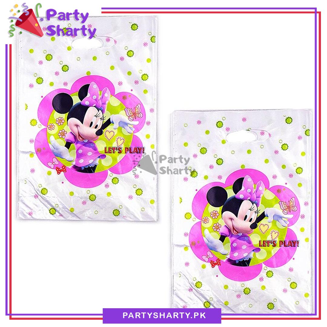 Minnie Mouse Theme Goody Bags Pack of 10 For Minnie Mouse Theme Party Decoration and Celebration