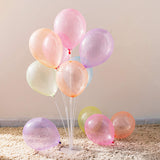 Multi Color Crystal Latex Balloons for Birthday Party Decoration - Pack of 25