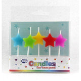 Multi Color Star Kids Birthday Cake / Cupcake Toppers Creative Birthday Cake Candle / Party Supplies