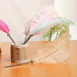 Feather Quill Ballpoint Pens Black Ink Natural Writing Quill Ballpoint Pen for Kids School Writing, Signatures, Luxury Hand Writing Stationery Pen