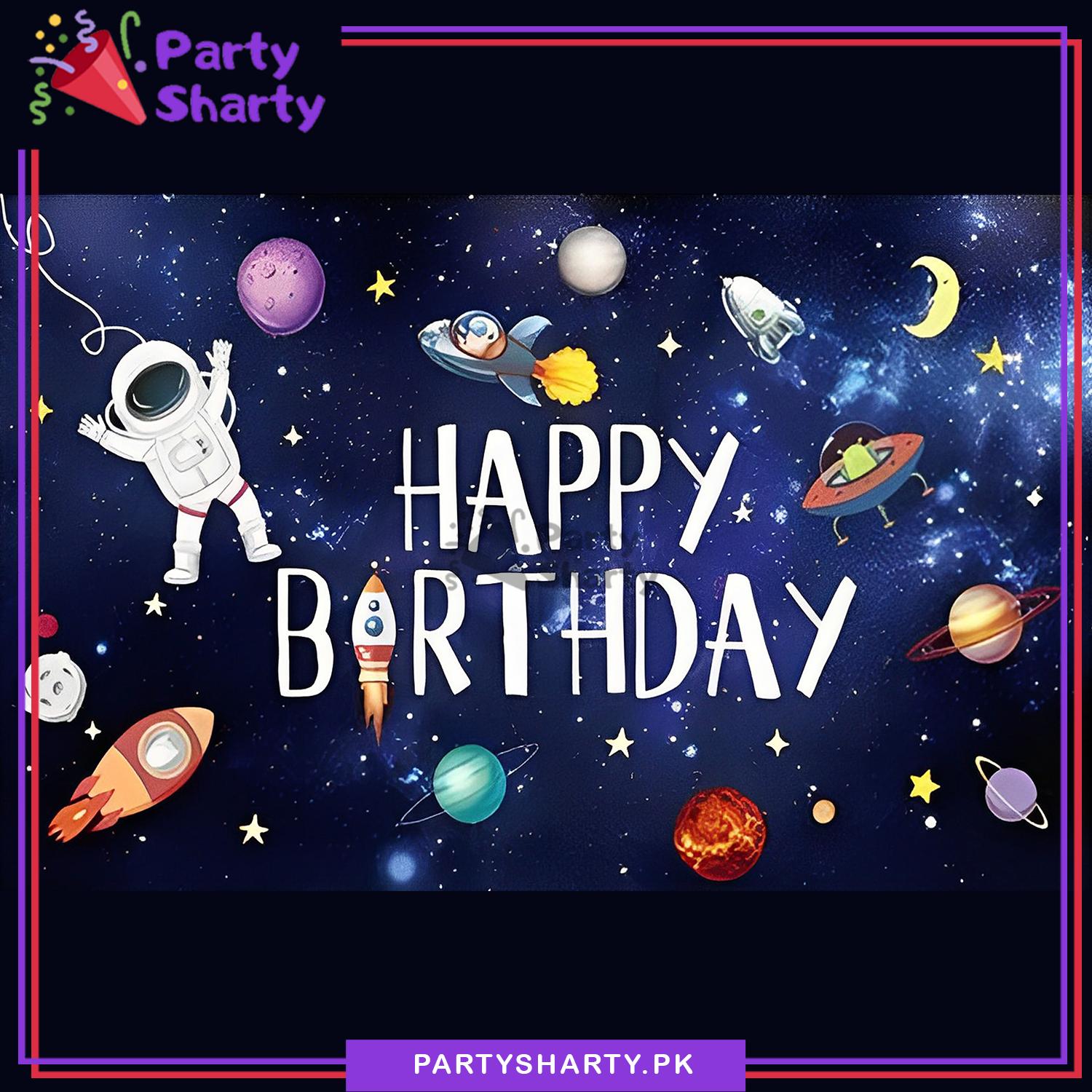 Outer Space / Space Theme Panaflex backdrop For Theme Based Birthday Decoration and Celebration