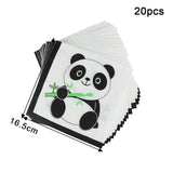 Panda Theme Paper Napkins For Panda Birthday Theme Party and Decoration