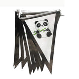 Panda Theme Party Flags Pack of 10 For Panda Birthday Theme Decoration