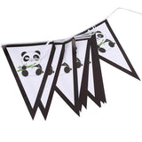 Panda Theme Party Flags Pack of 10 For Panda Birthday Theme Decoration