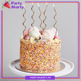 Twisty Birthday Candles Set of 6, Metallic Color Curly Candles For Birthday, Wedding, Anniversary and Event Decoration