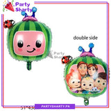 1pc/set Watermelon Round Shaped Foil Balloons For Cocomelon Theme Birthday Party Decoration and Celebration