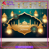 Green & Golden Ramadan Kareem Panaflex backdrop For Ramadan / Iftar Party Decoration and Celebration