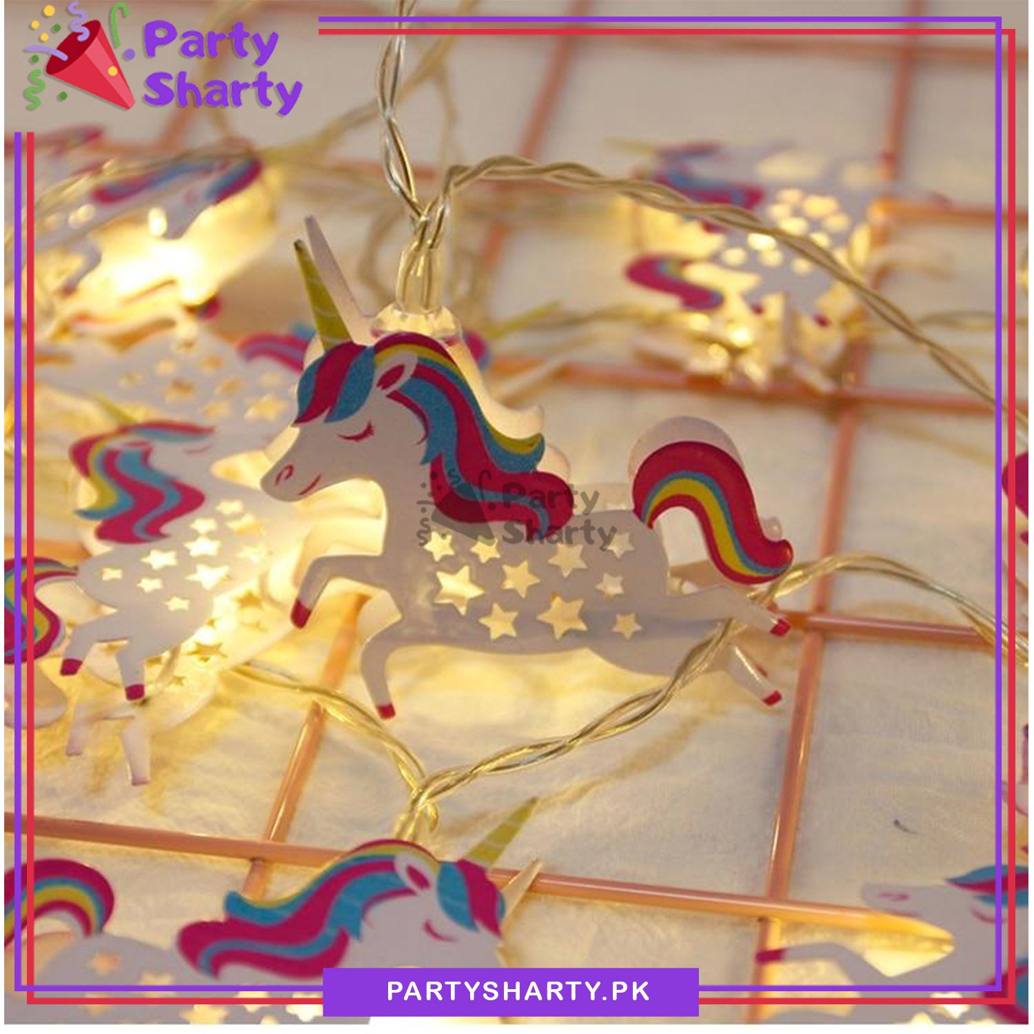 10 pcs Magical Unicorn LED String Light Unicorn Party Supplies Unicorn Birthday Party Decoration