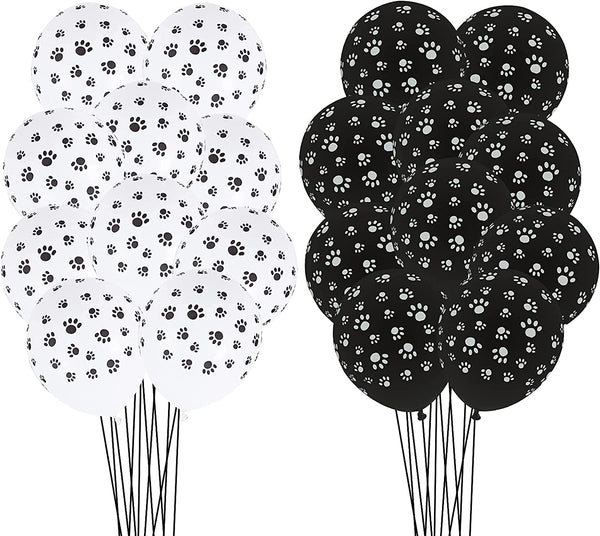 Paw Print Latex Balloons - Party Decor - 12 Pieces