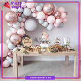 100pcs Rose Gold, Pink & Grey Balloon Garland Arch Kit For Party Event Decoration