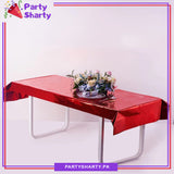 Metallic Plain Color Plastic Table Cover (137 x 183 cm) For Party Decoration and Celebration