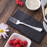 Silver Classic Heavy Duty Plastic Silverware Set (Spoon, Knife, Fork) For Birthday, Anniversary, Wedding Party Decoration and Celebration