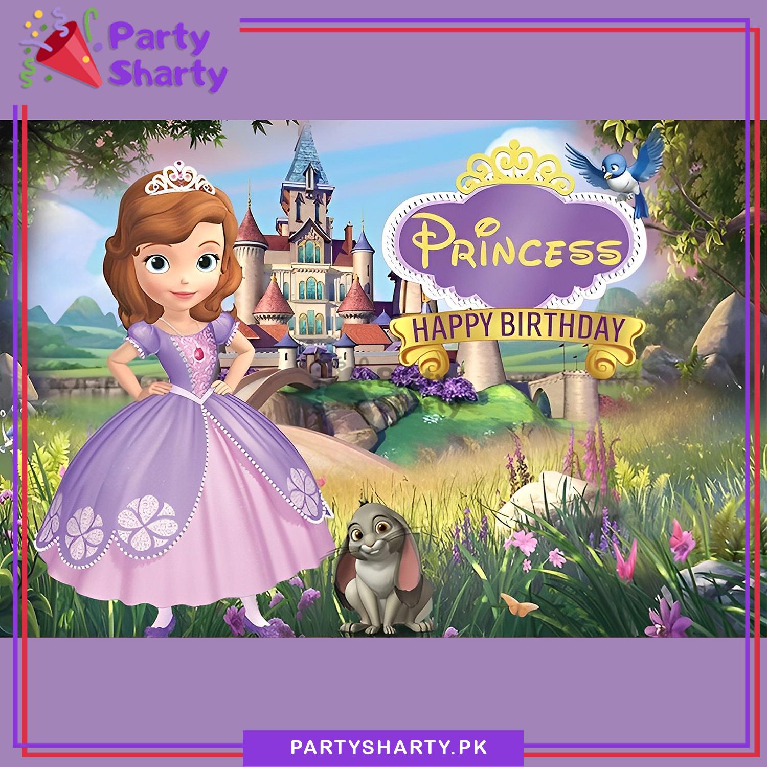 Sofia The First Princess Theme Panaflex backdrop For Theme Based Birthday Decoration and Celebration